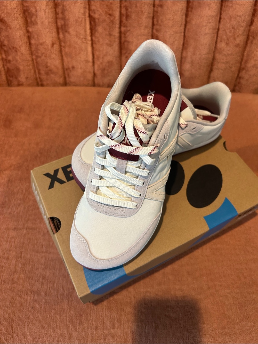 Women's White and Maroon Casual Sneakers with Cushioned Comfort